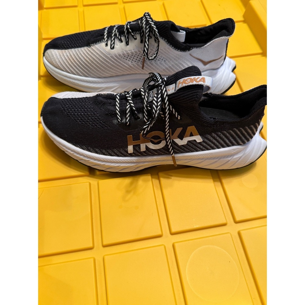 Hoka Carbon X 3 Mens Running Shoes Black White Gold 1123192 Size 8 Colorblock